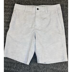 Mens Callaway Light Gray Golf Shorts Embroidered Logo Size 32 Great Condition